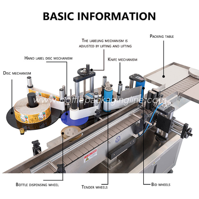 Table Horizontal Round Bottle Labeling Machine Automatic Scratch Label Applicator Machine Metal Wine Labels For Bottles